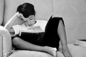 child studying 