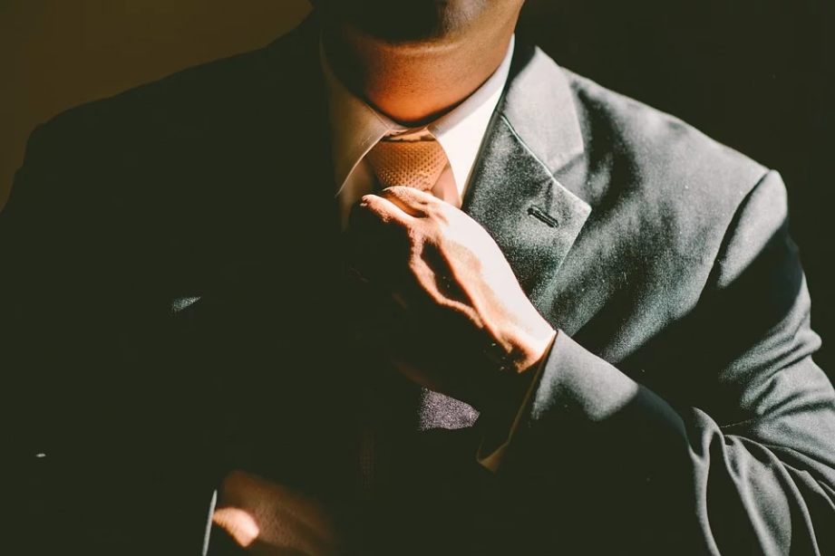 a person wearing a business suit